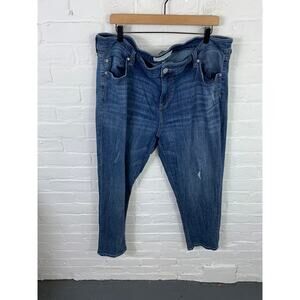 Liverpool Women's Straight Leg Denim Slim Fit Boyfriend Jeans Blue Size 20W